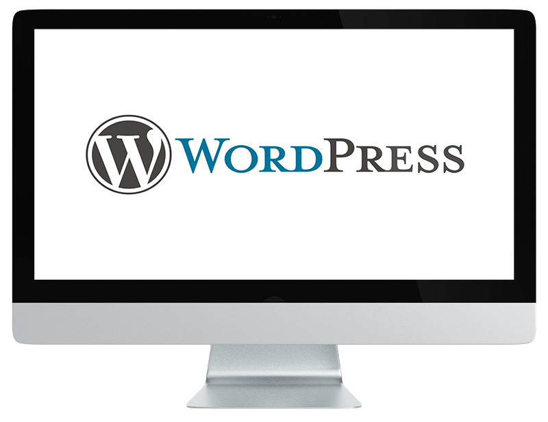 Wordpress logo på skærm